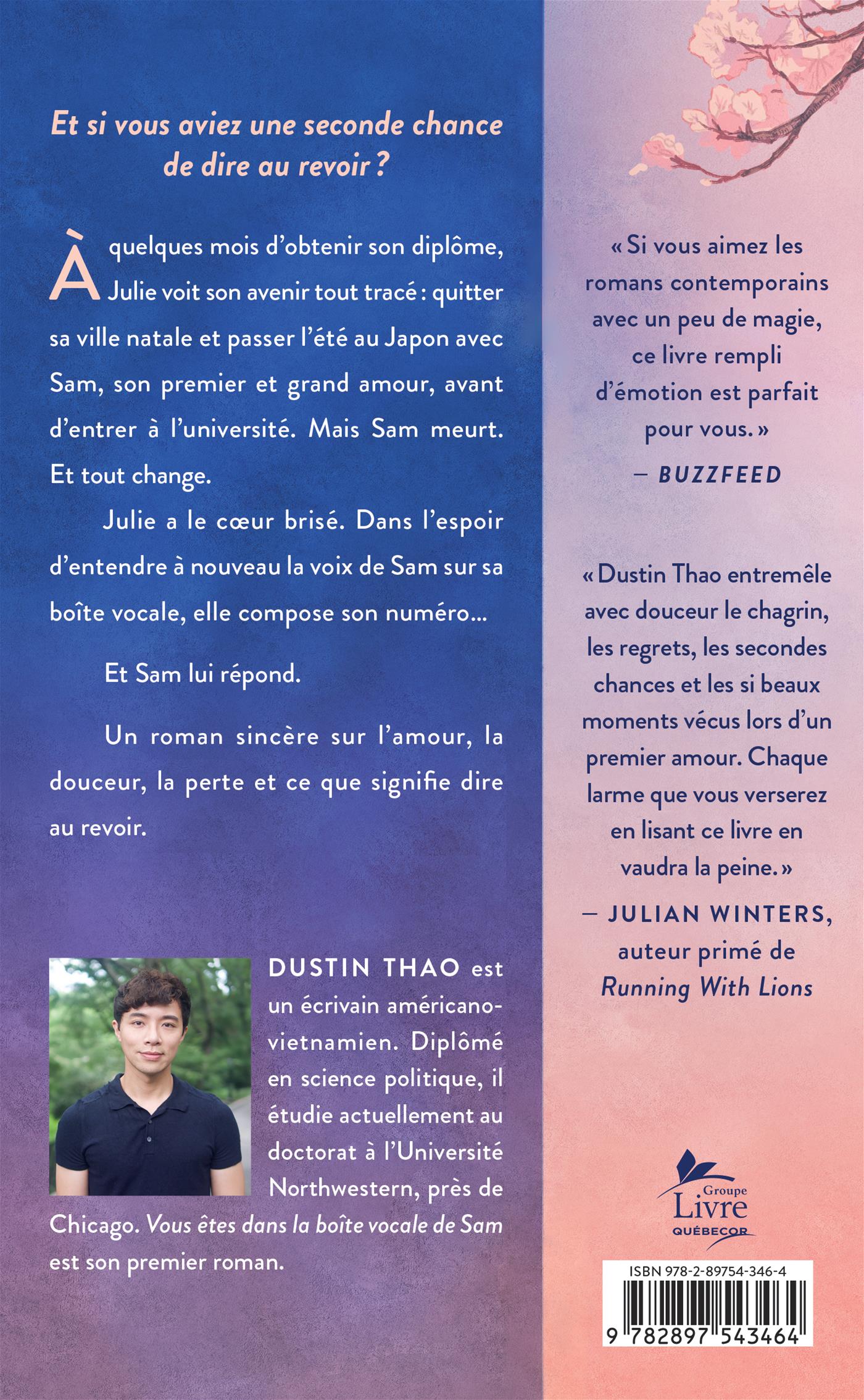 Couverture du livre de Vous êtes dans la boîte vocale de Sam - papier format
