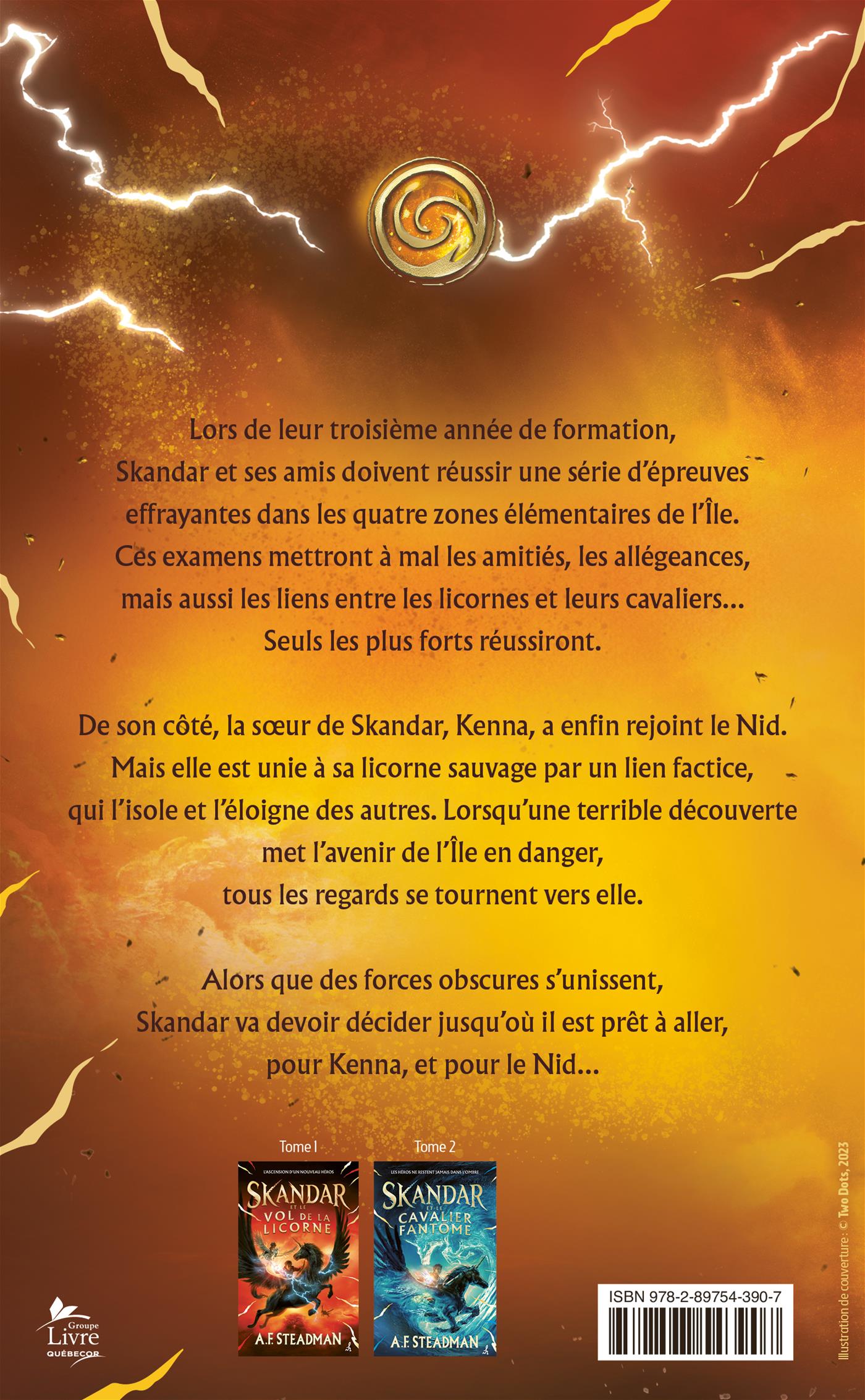 Couverture du livre de Skandar et les épreuves du chaos - papier format