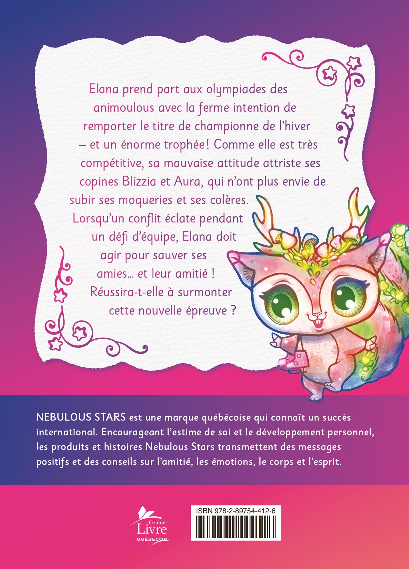 Couverture du livre de Nebulous Stars - Animoulous - Elana est les épreuves étonnantes - papier format