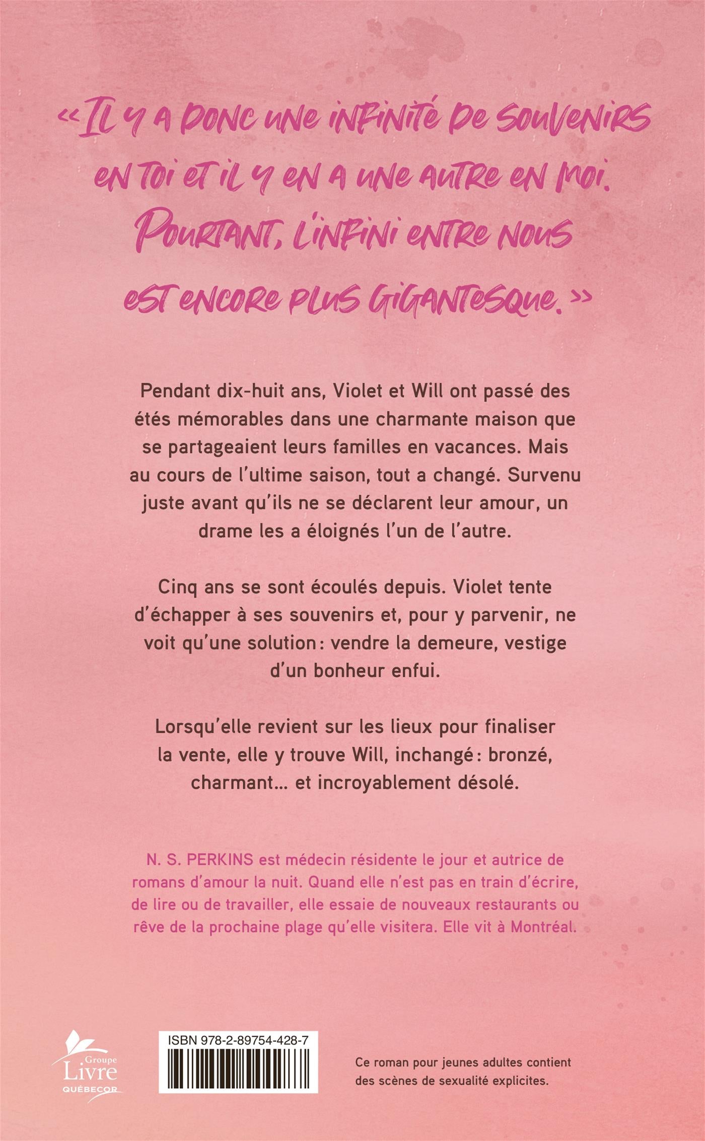Couverture du livre de L'infini entre nous - papier format