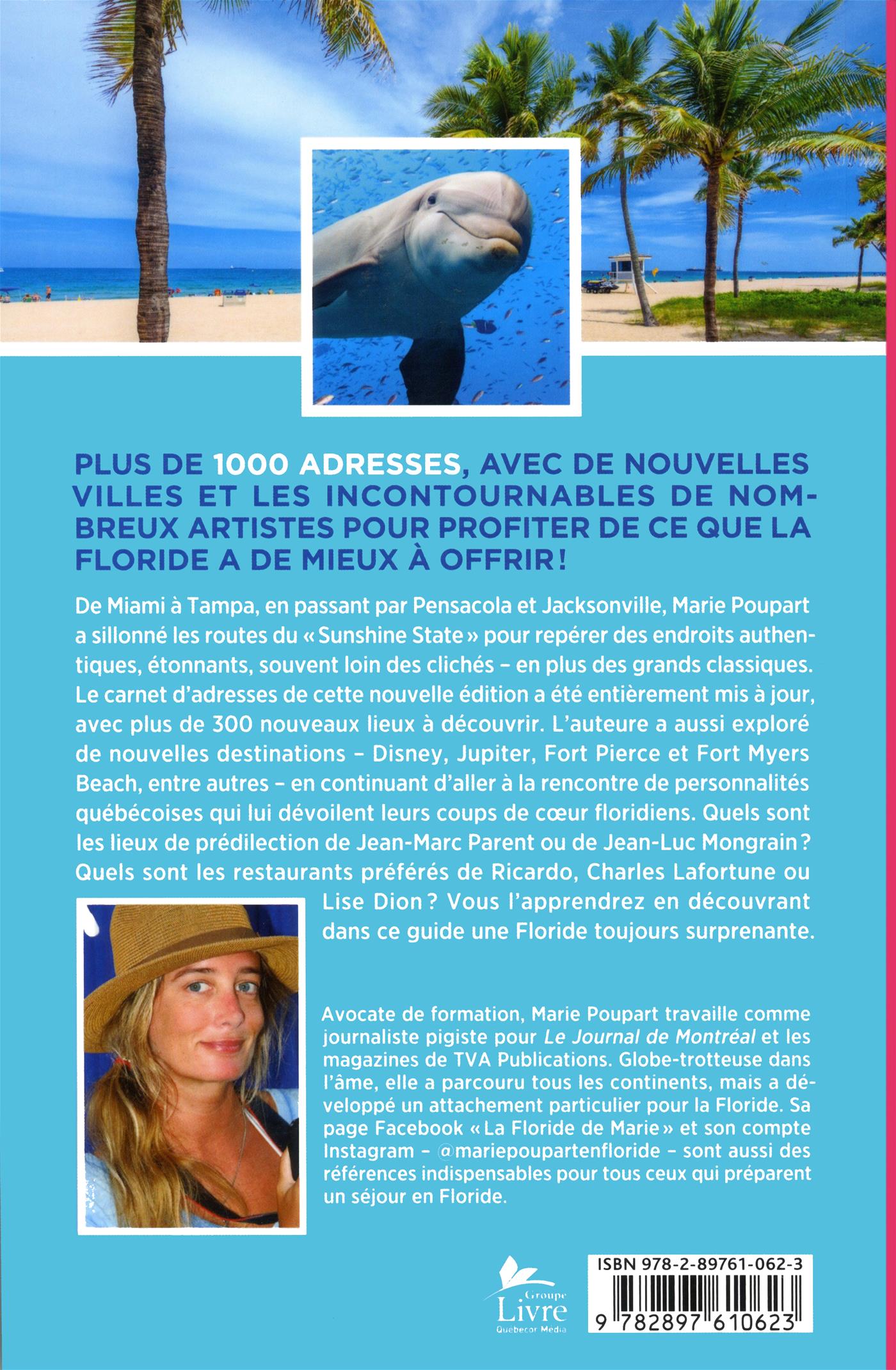 Couverture du livre de Floride : 1000 bonnes adresses et les coups de coeur de 40 vedettes - papier format