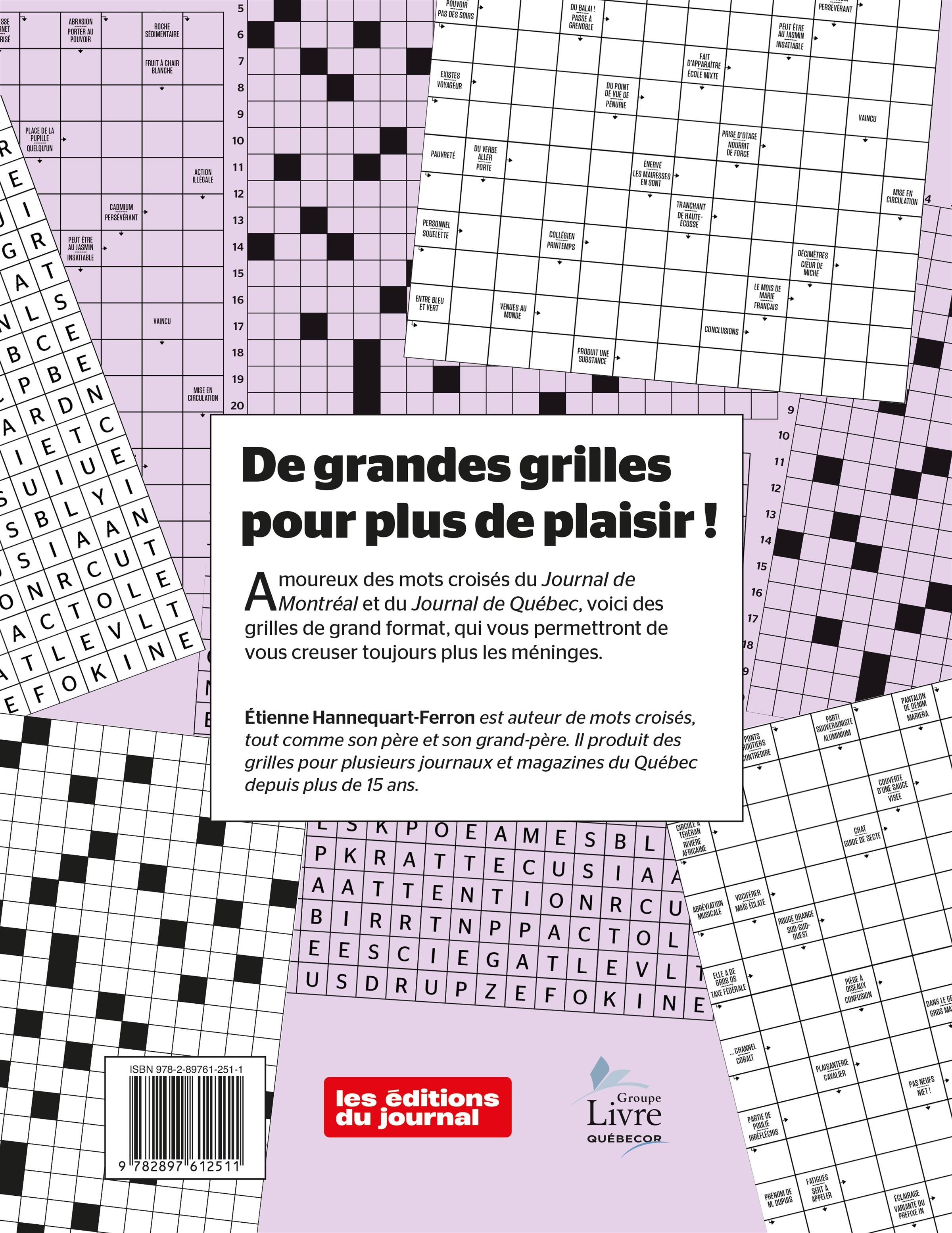 Couverture du livre de Pause-café : Mots croisés (Grand format) No.1 - papier format
