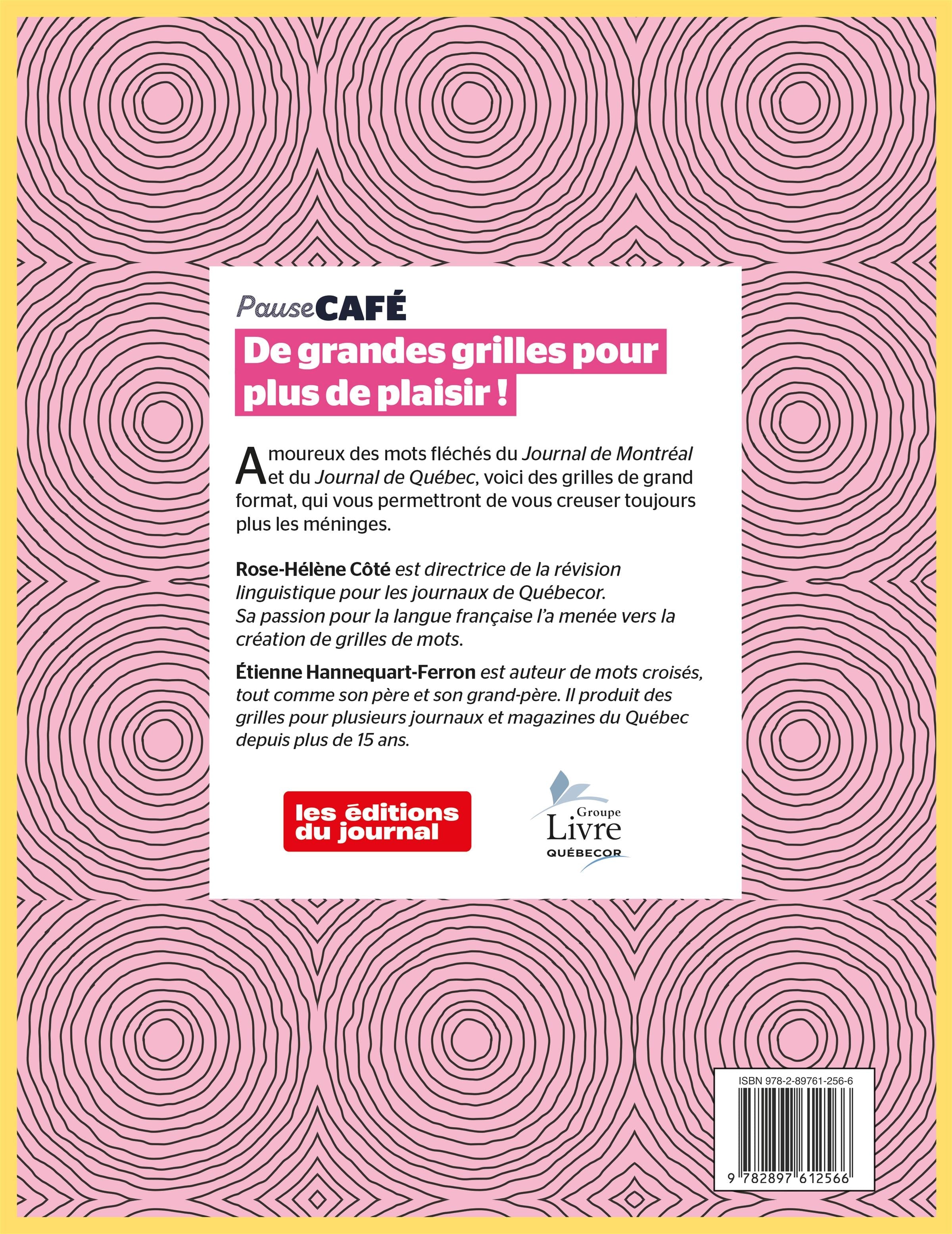 Couverture du livre de Pause-café : Mots fléchés (Grand format) No.2 - papier format