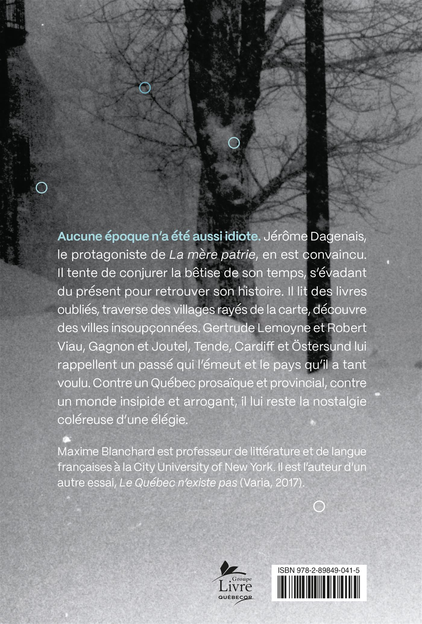 Couverture du livre de La mère patrie - papier format