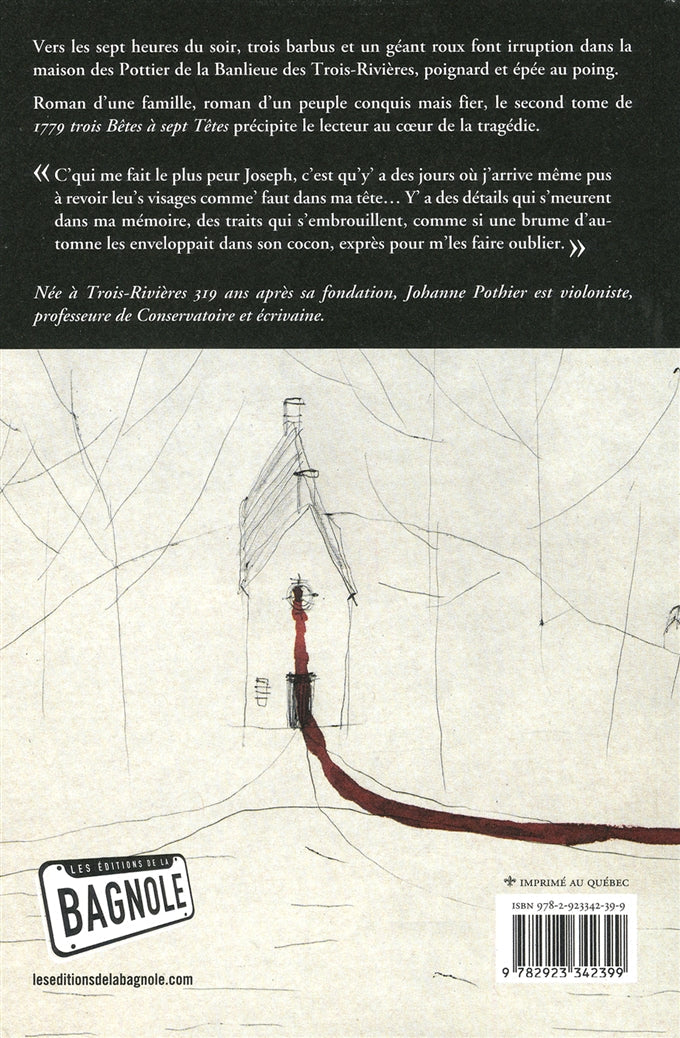 Couverture du livre de 1779, trois bêtes à sept têtes - papier format