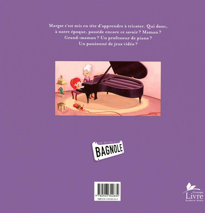 Couverture du livre de Margot et la leçon de tricot - papier format