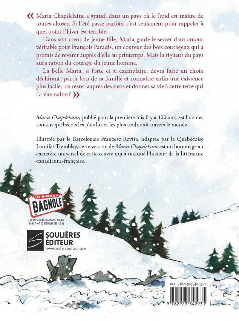 Couverture du livre de Maria Chapdelaine - papier format