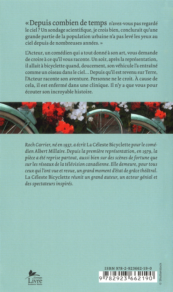 Couverture du livre de La céleste bicyclette : théâtre - papier format
