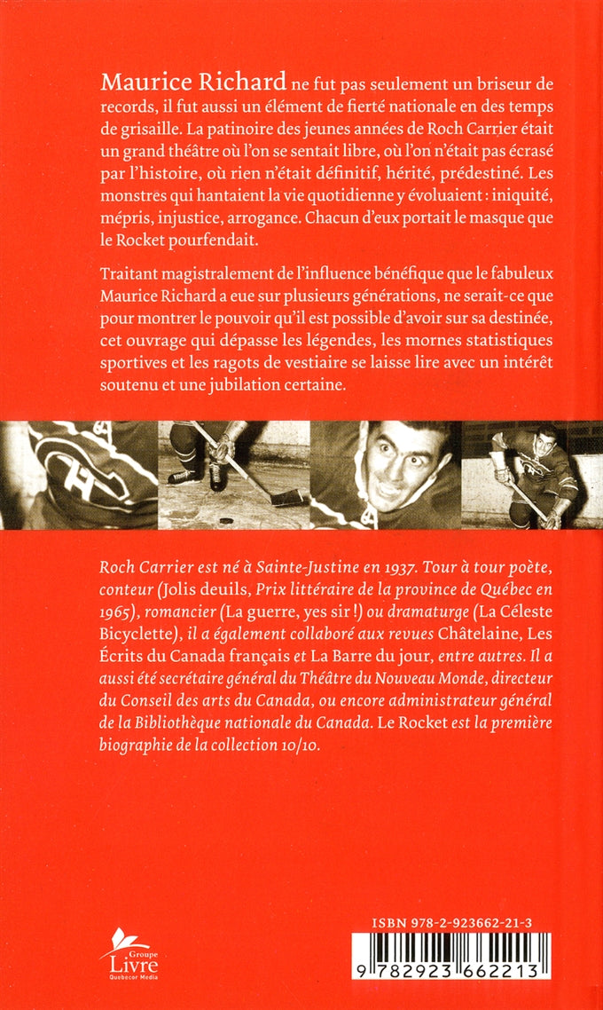 Couverture du livre de Le Rocket : biographie - papier format