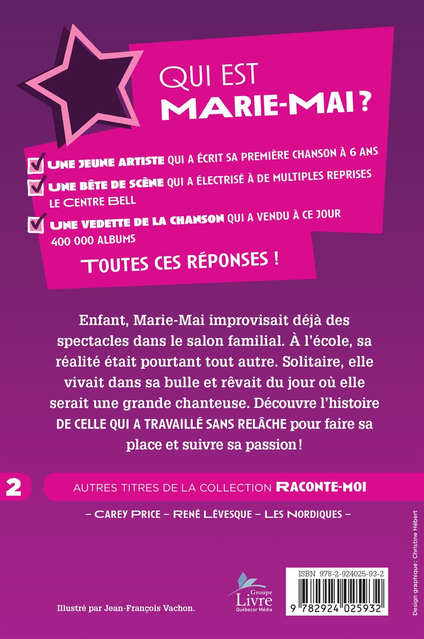 Couverture du livre de Raconte-moi Marie-Mai - papier format
