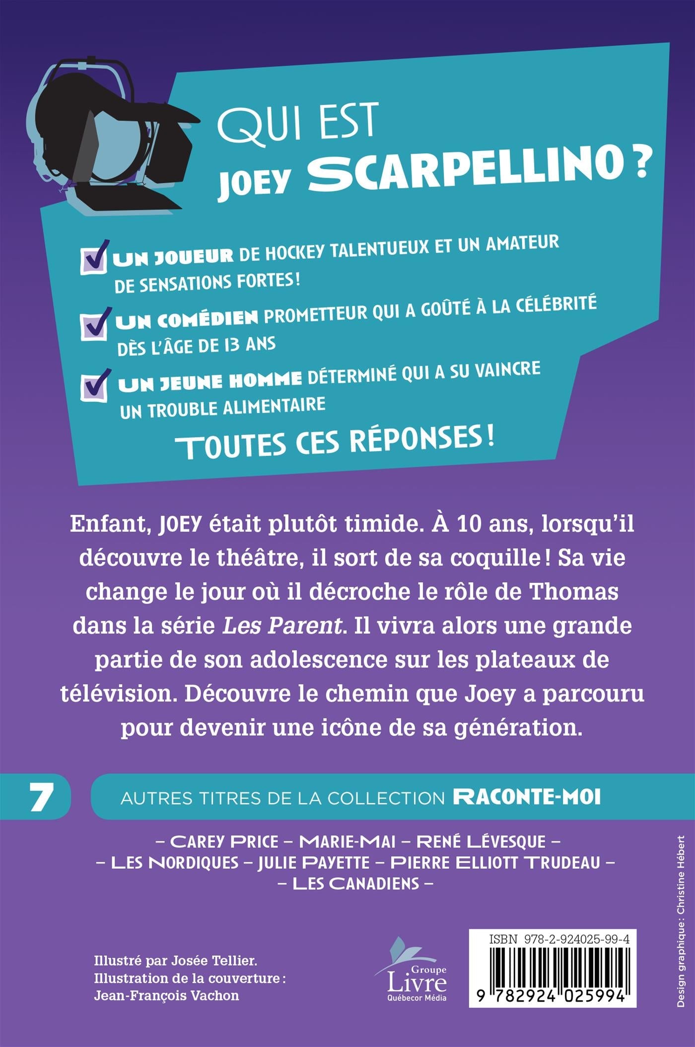 Couverture du livre de Raconte-moi Joey Scarpellino - papier format