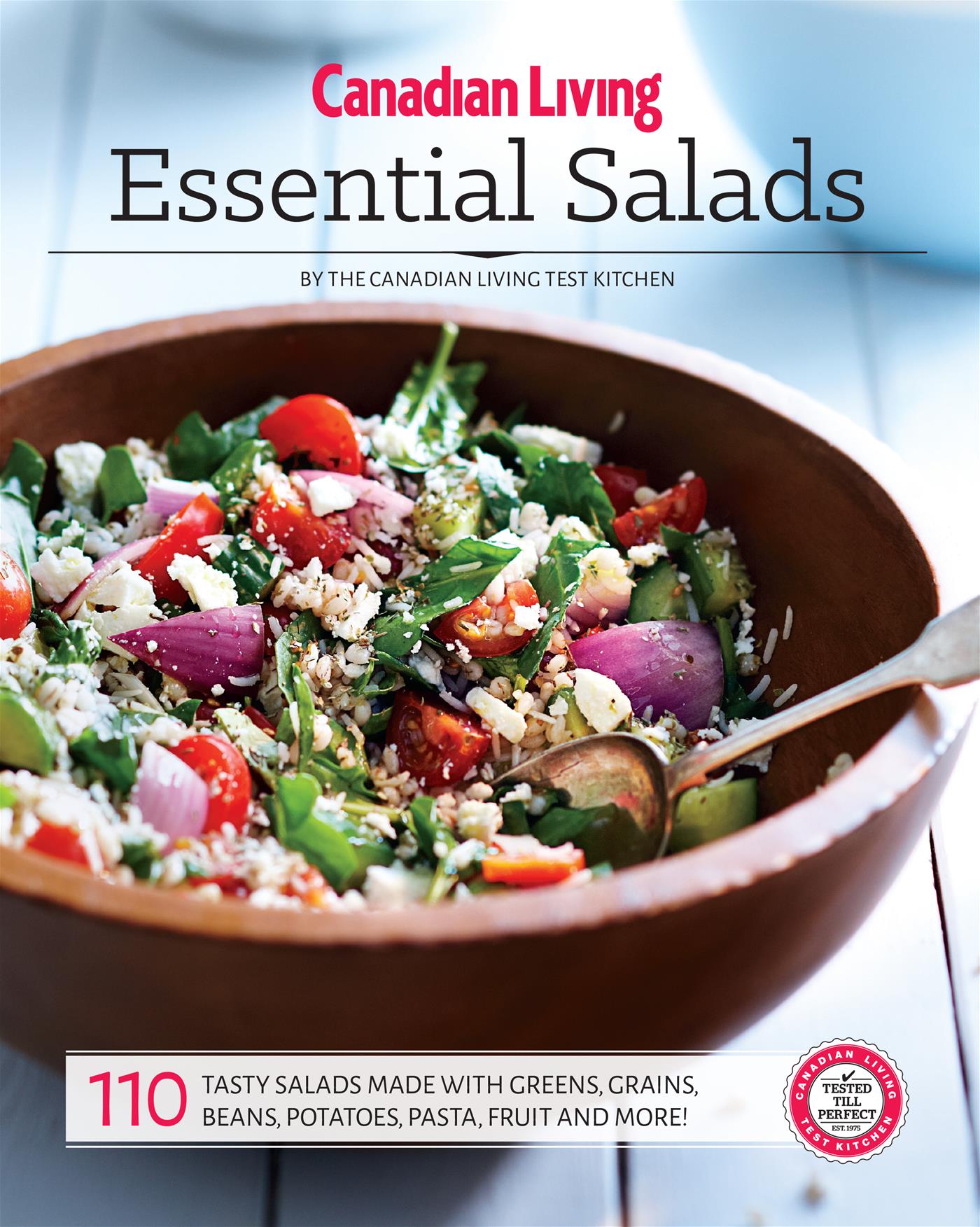 Couverture du livre de Essential salads - papier format