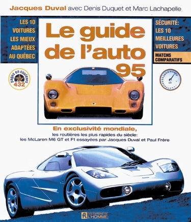 Couverture du livre de Le Guide de l'auto 1995 - papier format