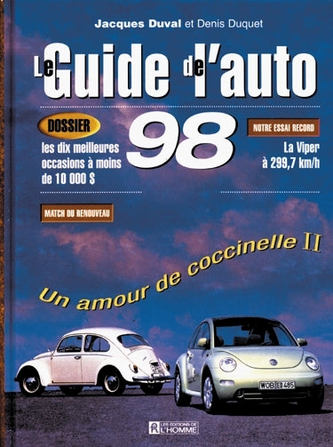Couverture du livre de Le Guide de l'auto 1998 - papier format