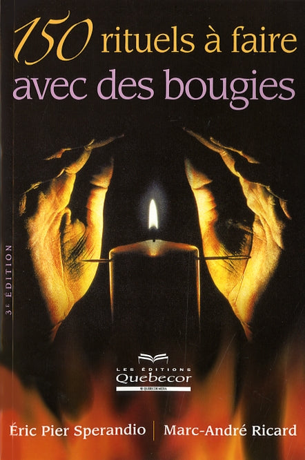 Couverture du livre de 150 rituels à faire avec des bougies - 3e édition - papier format