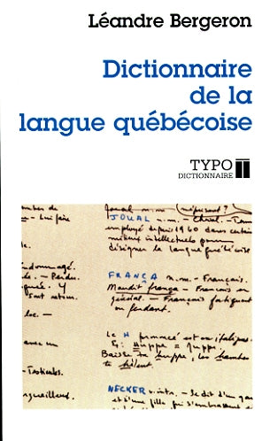 Couverture du livre de Dictionnaire de la langue québécoise - papier format