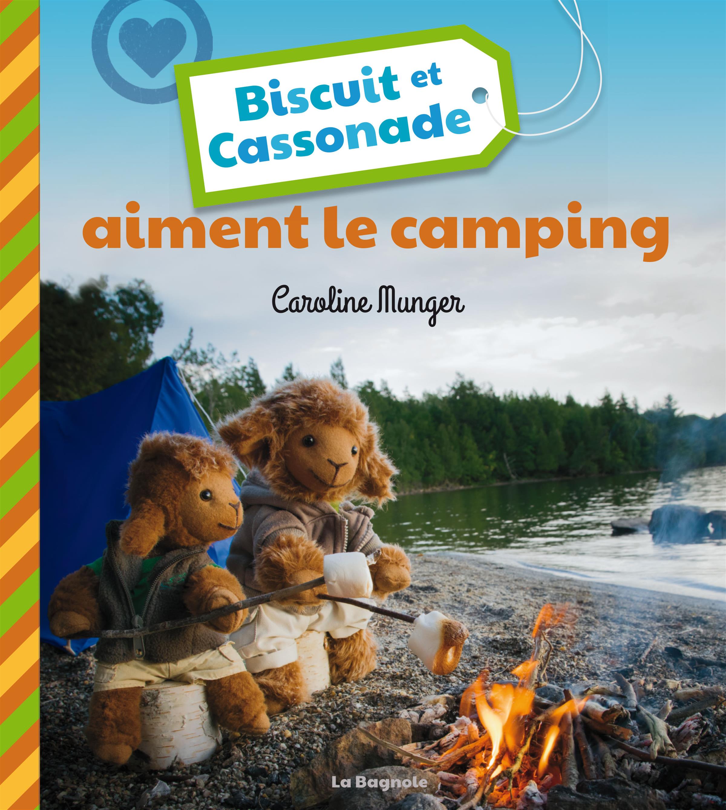 Couverture du livre de Biscuit et Cassonade aiment le camping - papier format