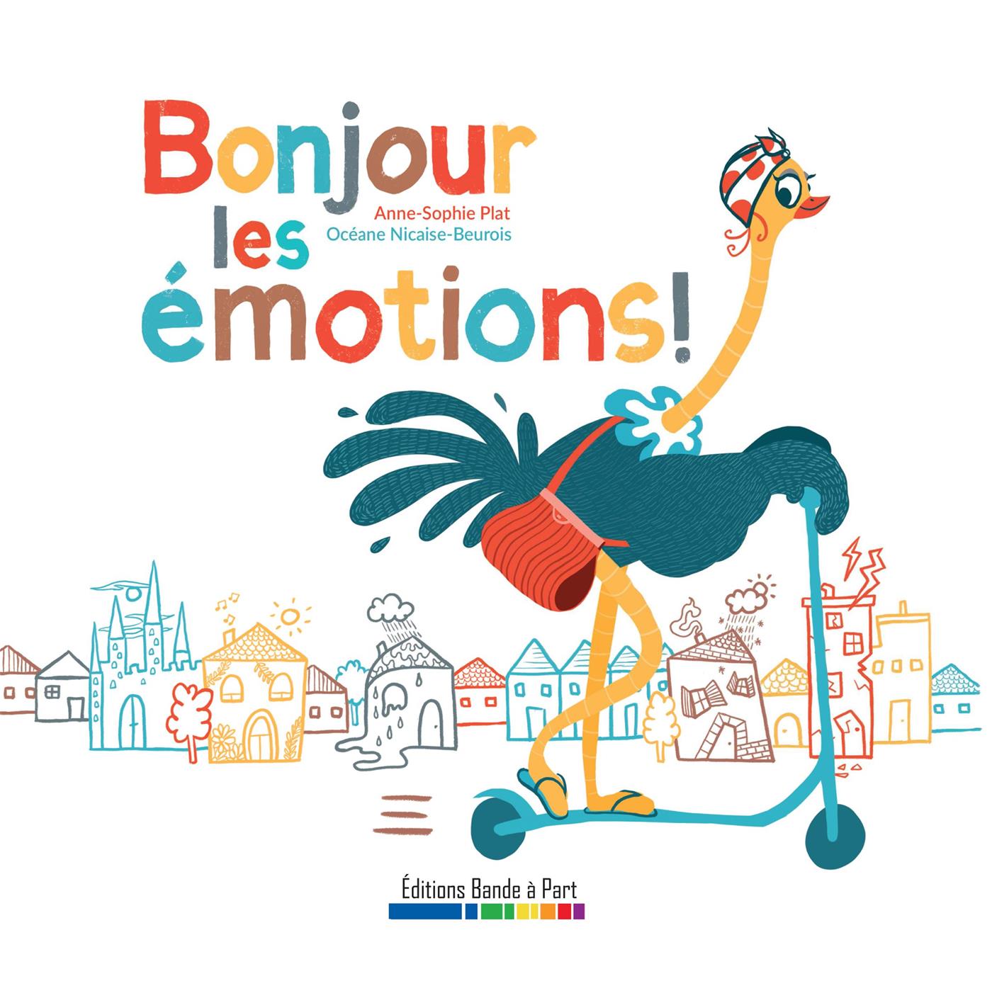 Couverture du livre de Bonjour les émotions ! - papier format