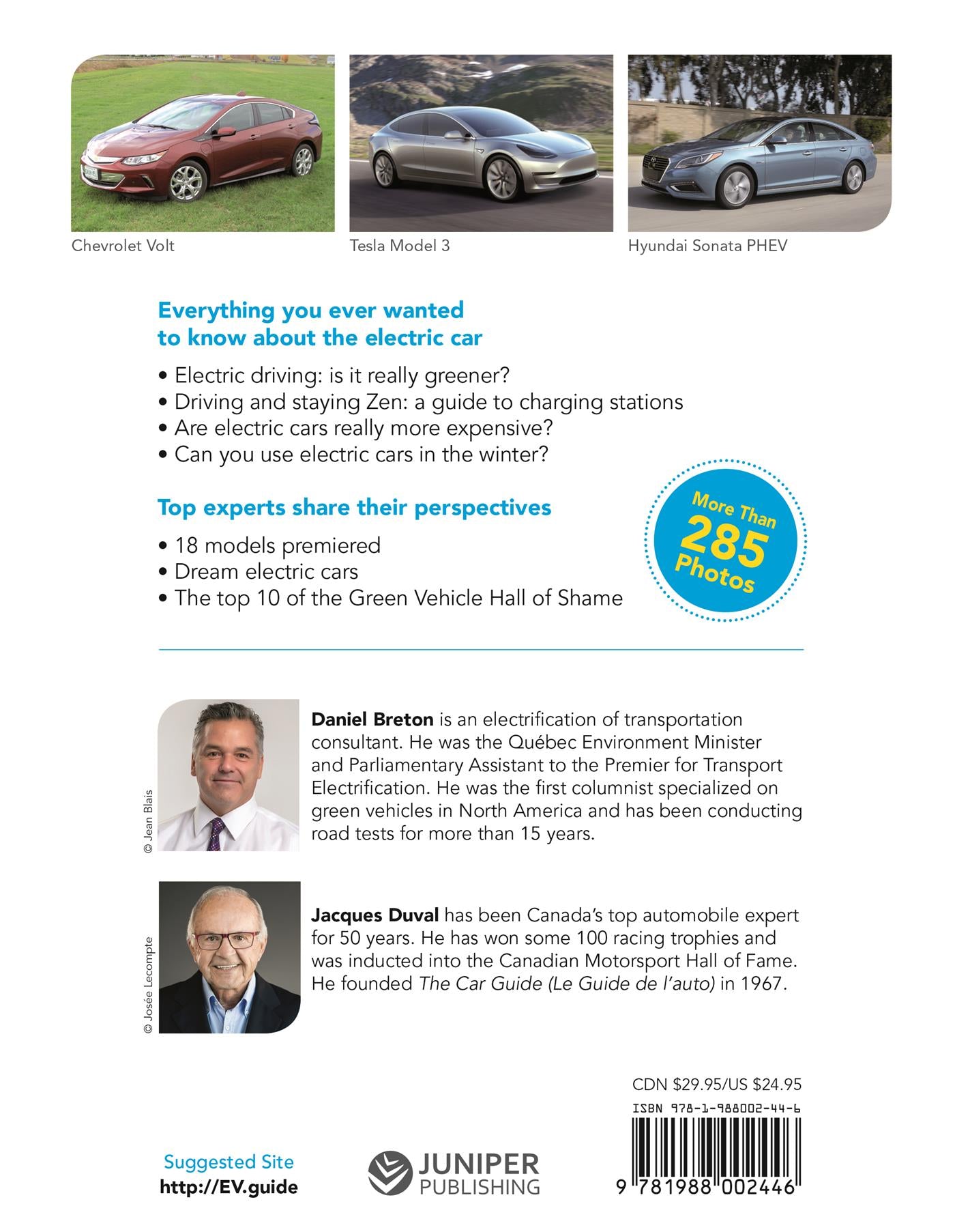 Couverture du livre de The guide to electric, hybrid & fuel-efficient cars : 85 vehicles reviewed, plus everything you need to know about going electric - papier format