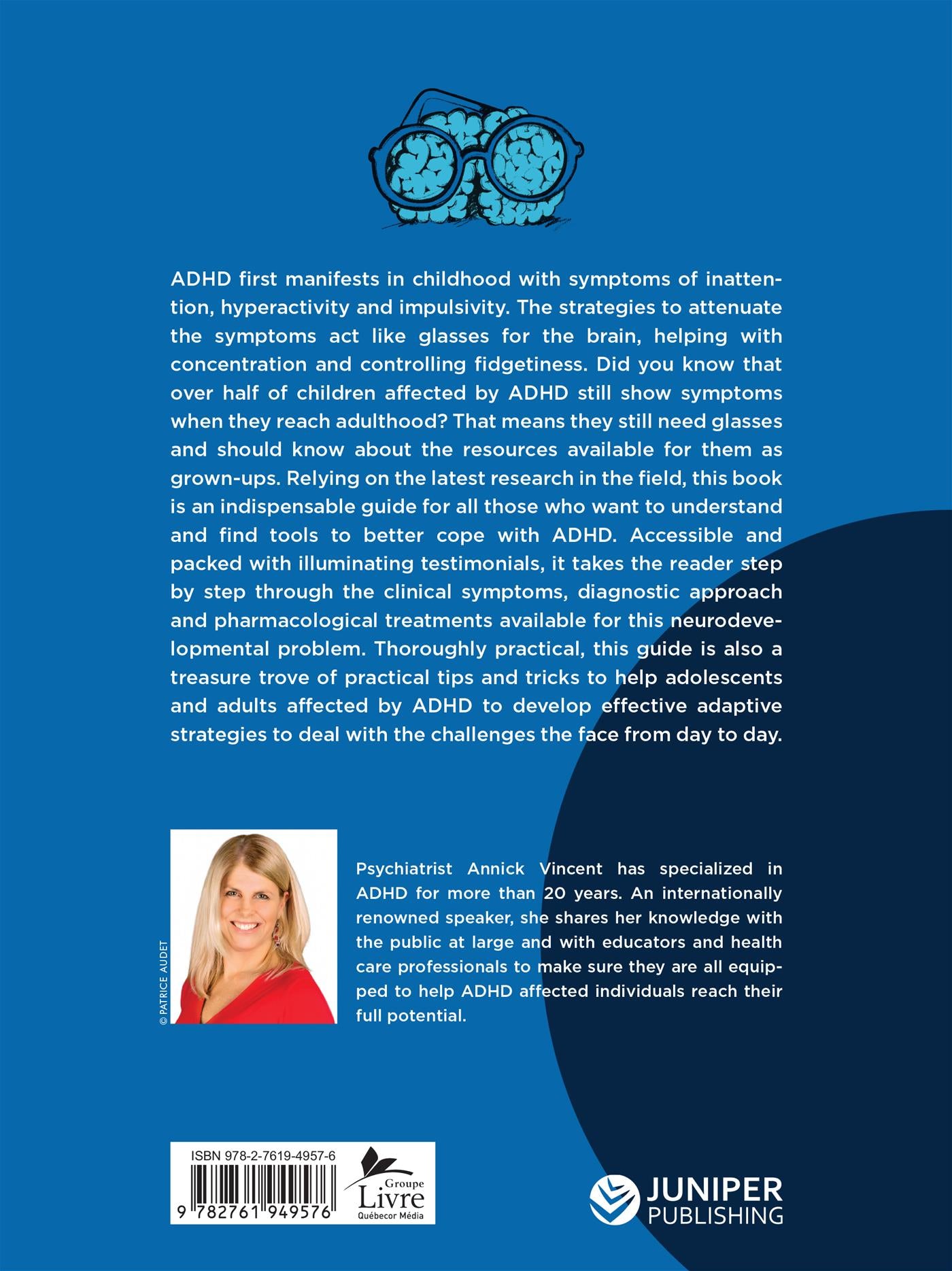 Couverture du livre de My brain still needs glasses : ADHD in adolescents and adults - papier format