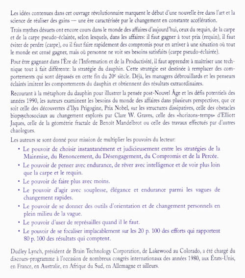 Couverture du livre de La stratégie du dauphin : les idées gagnantes du 21e siècle - papier format