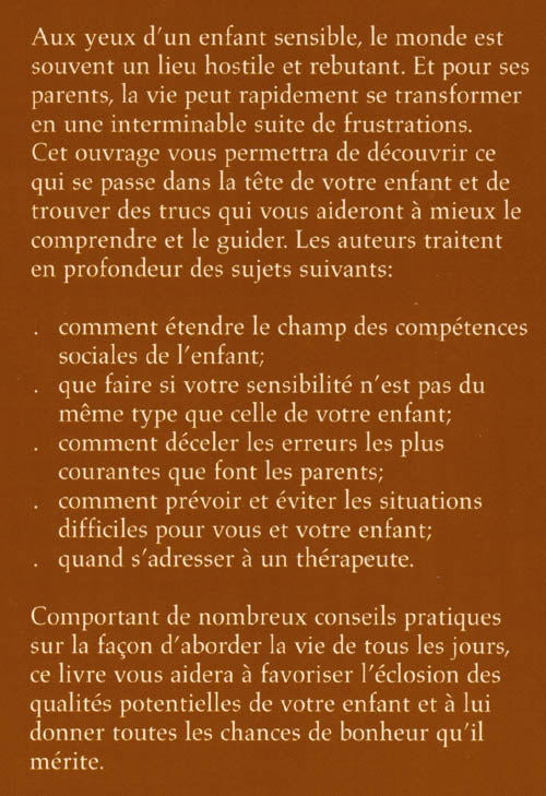 Couverture du livre de Votre enfant est-il.Sensible - papier format