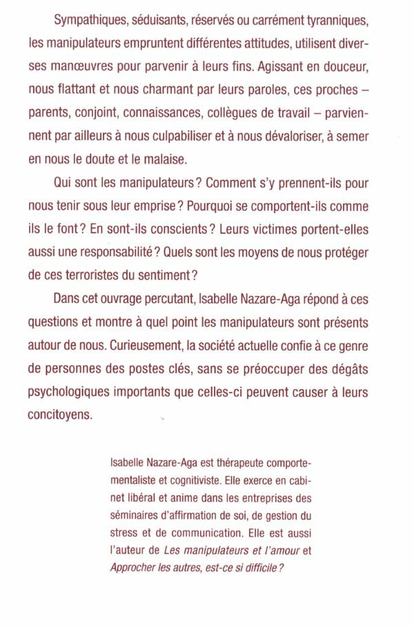 Couverture du livre de Les manipulateurs sont parmi nous : qui sont-ils? comment s'en protéger? - papier format