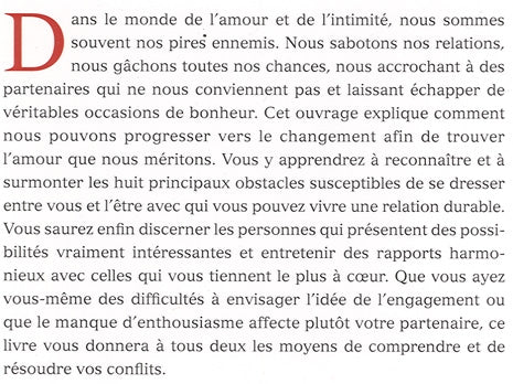 Couverture du livre de La peur d'aimer - papier format