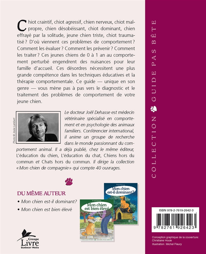 Couverture du livre de Mon jeune chien a des problèmes : des solutions aux troubles de comportement - papier format