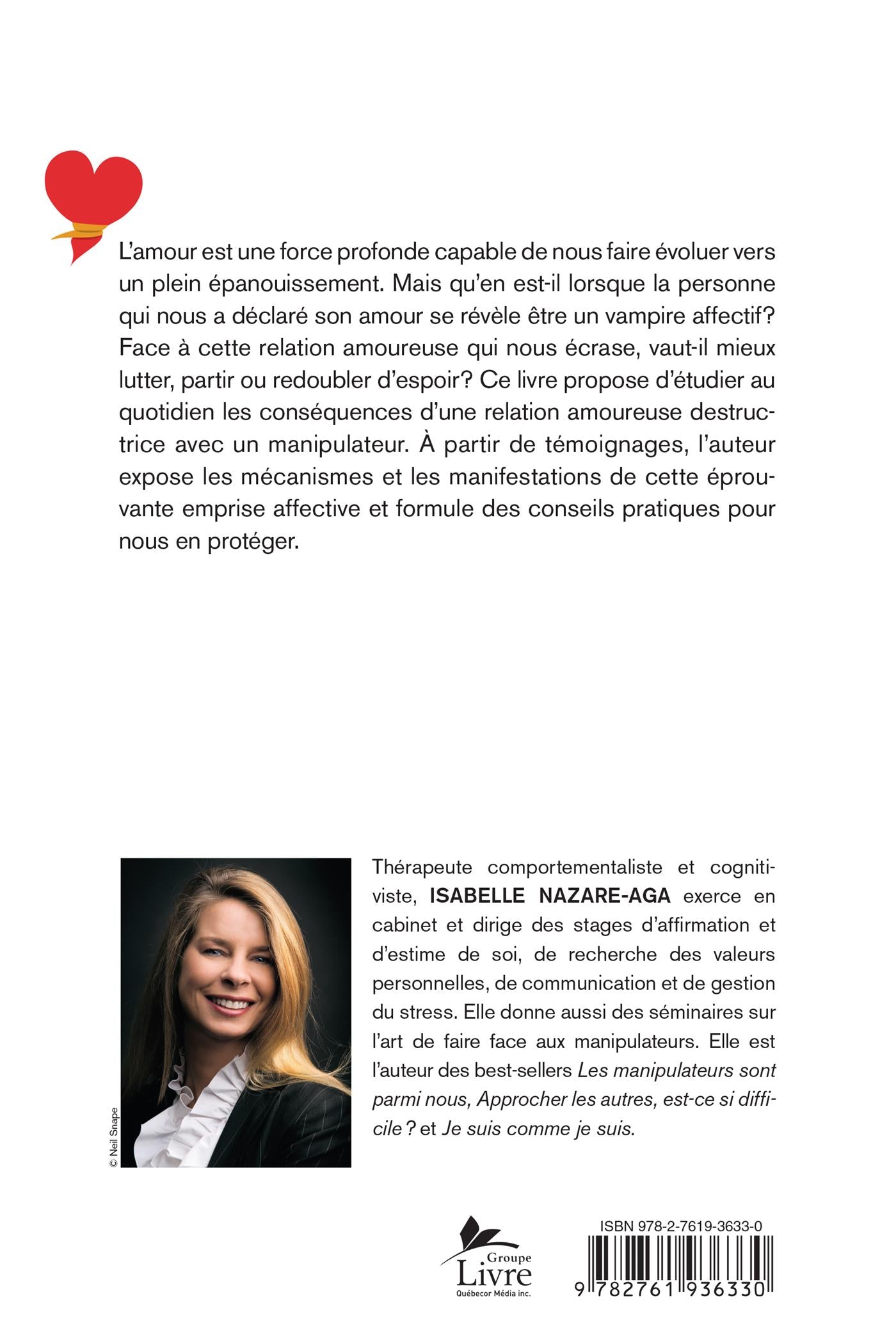 Couverture du livre de Les manipulateurs et l'amour - papier format
