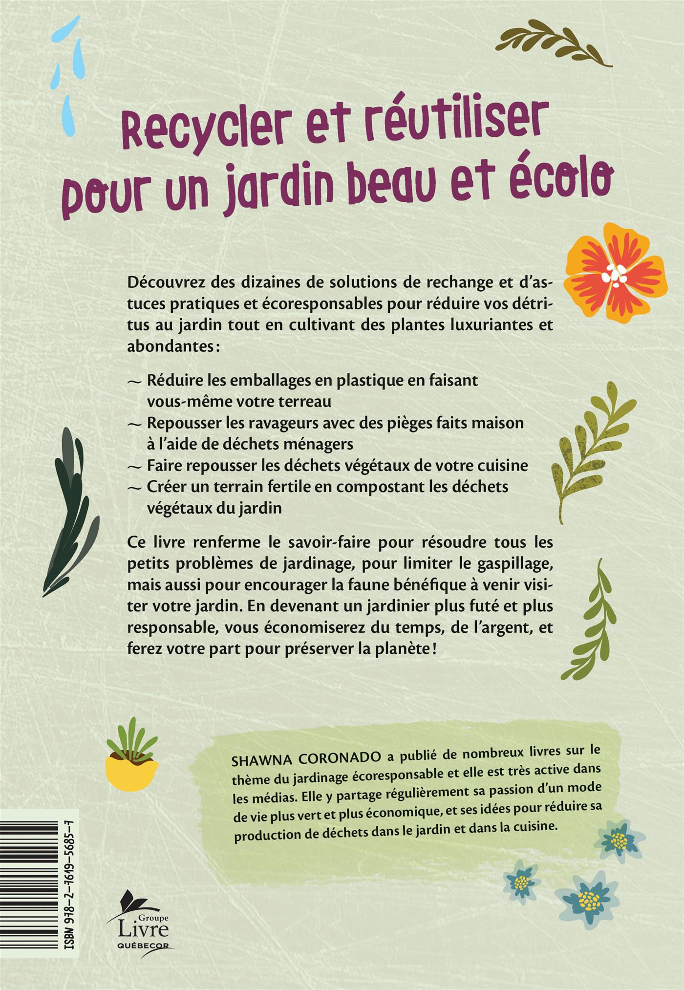 Couverture du livre de Jardin zéro déchet : techniques et astuces bios et écolos - papier format