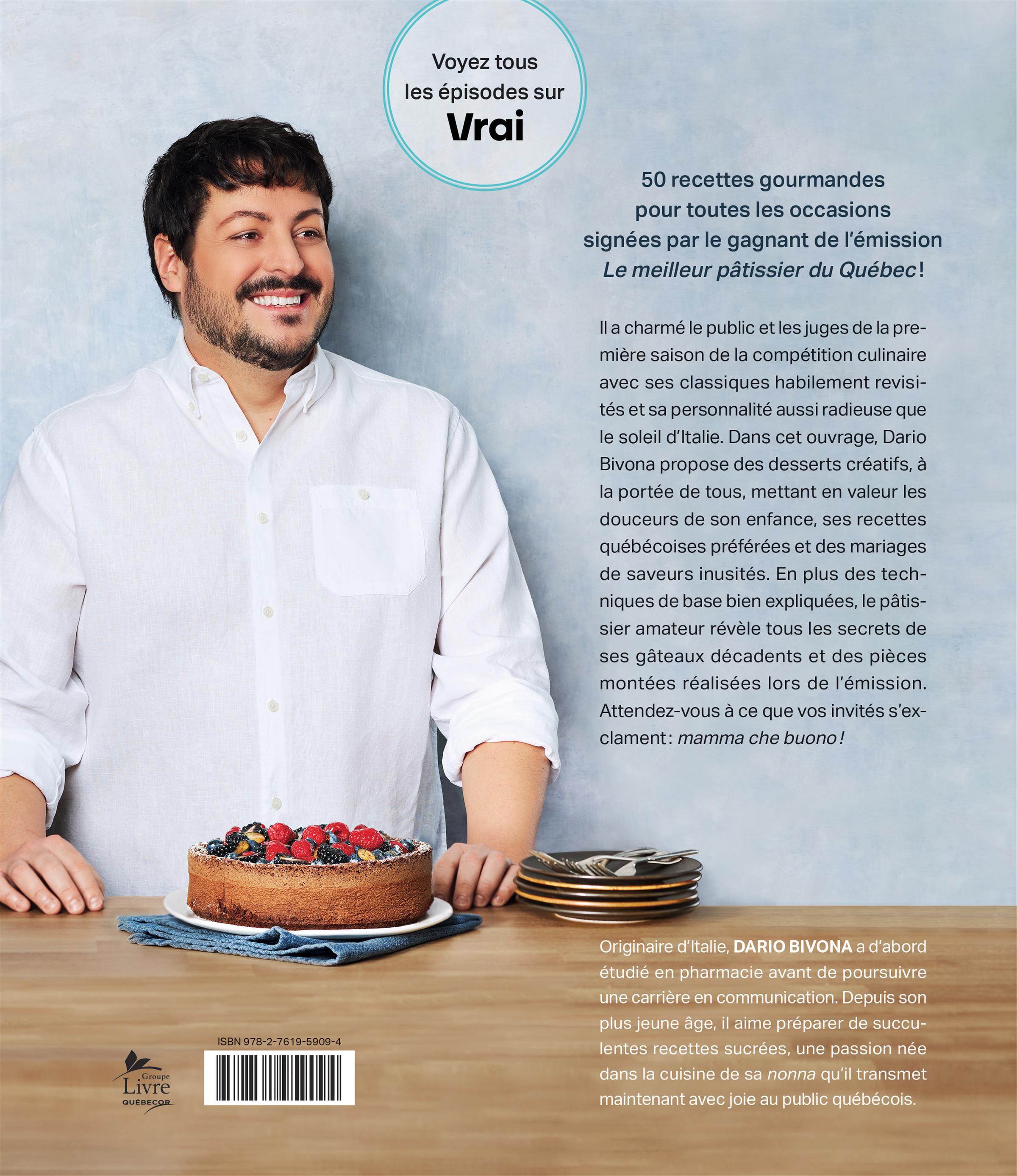 Couverture du livre de Les desserts de Dario Bivona - papier format
