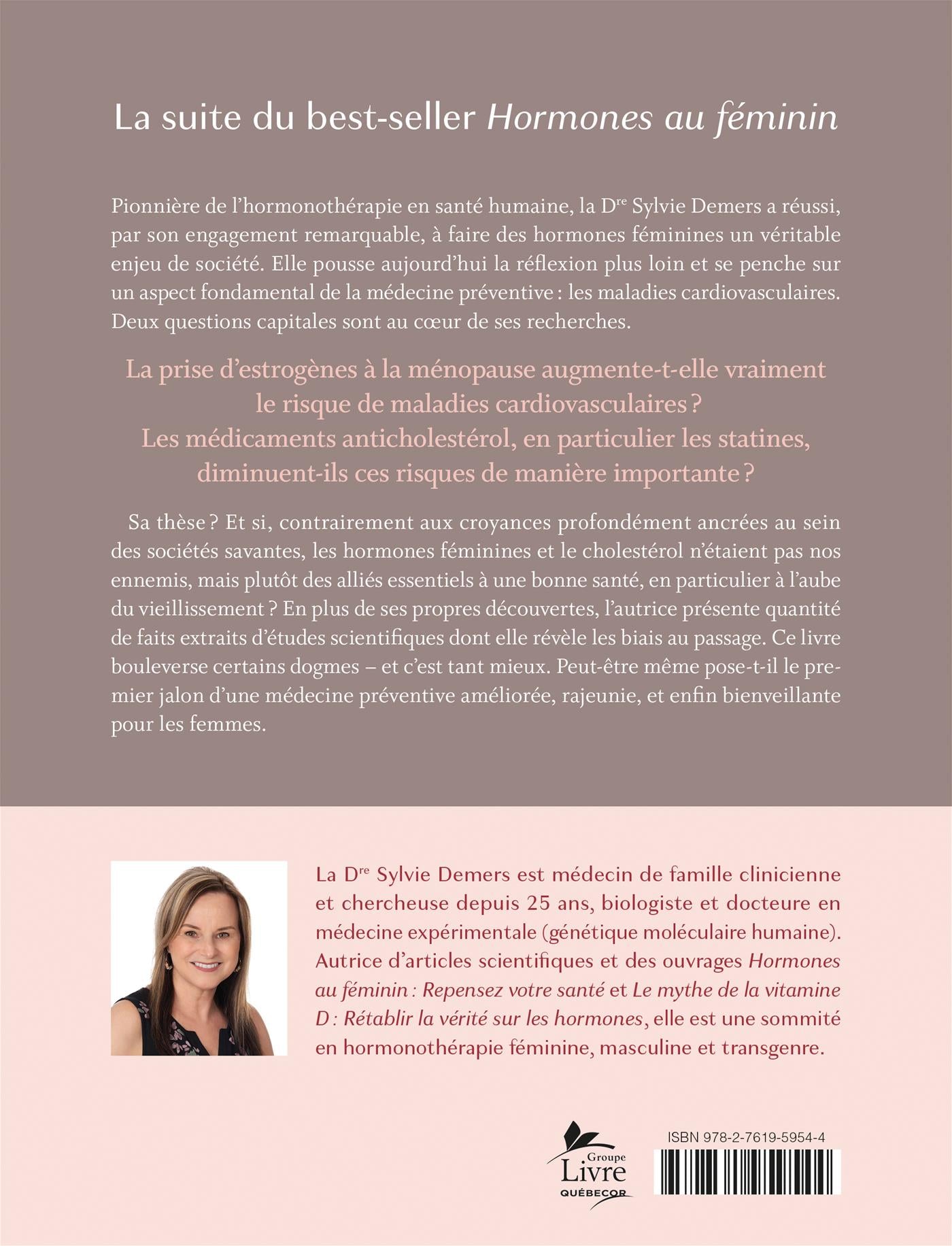 Couverture du livre de Hormones féminines et cholestérol - papier format