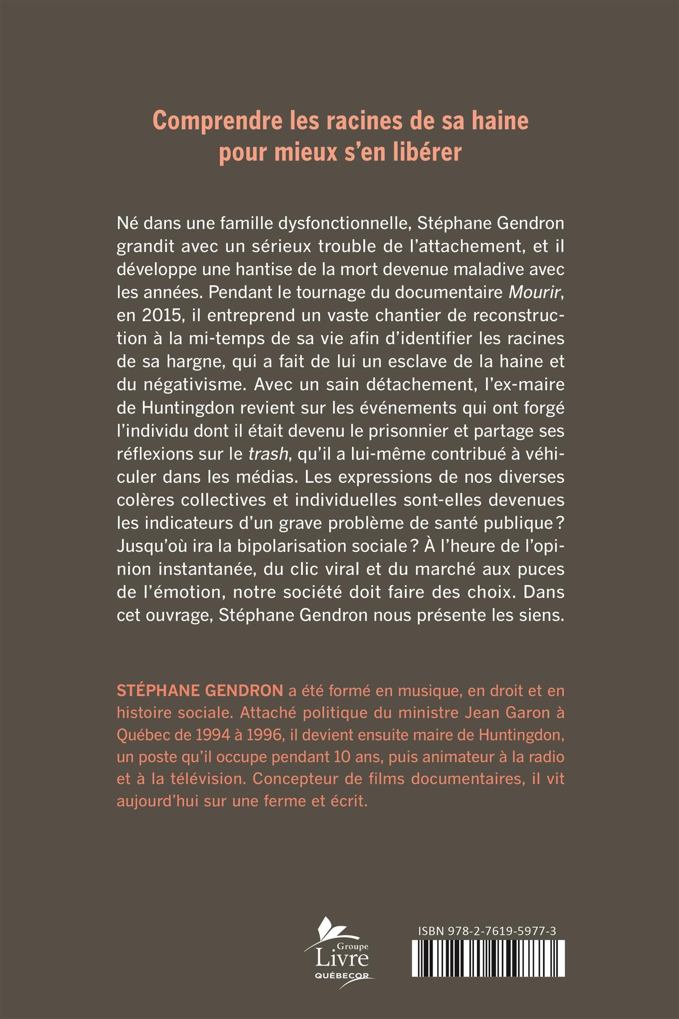 Couverture du livre de Un homme en colère - papier format