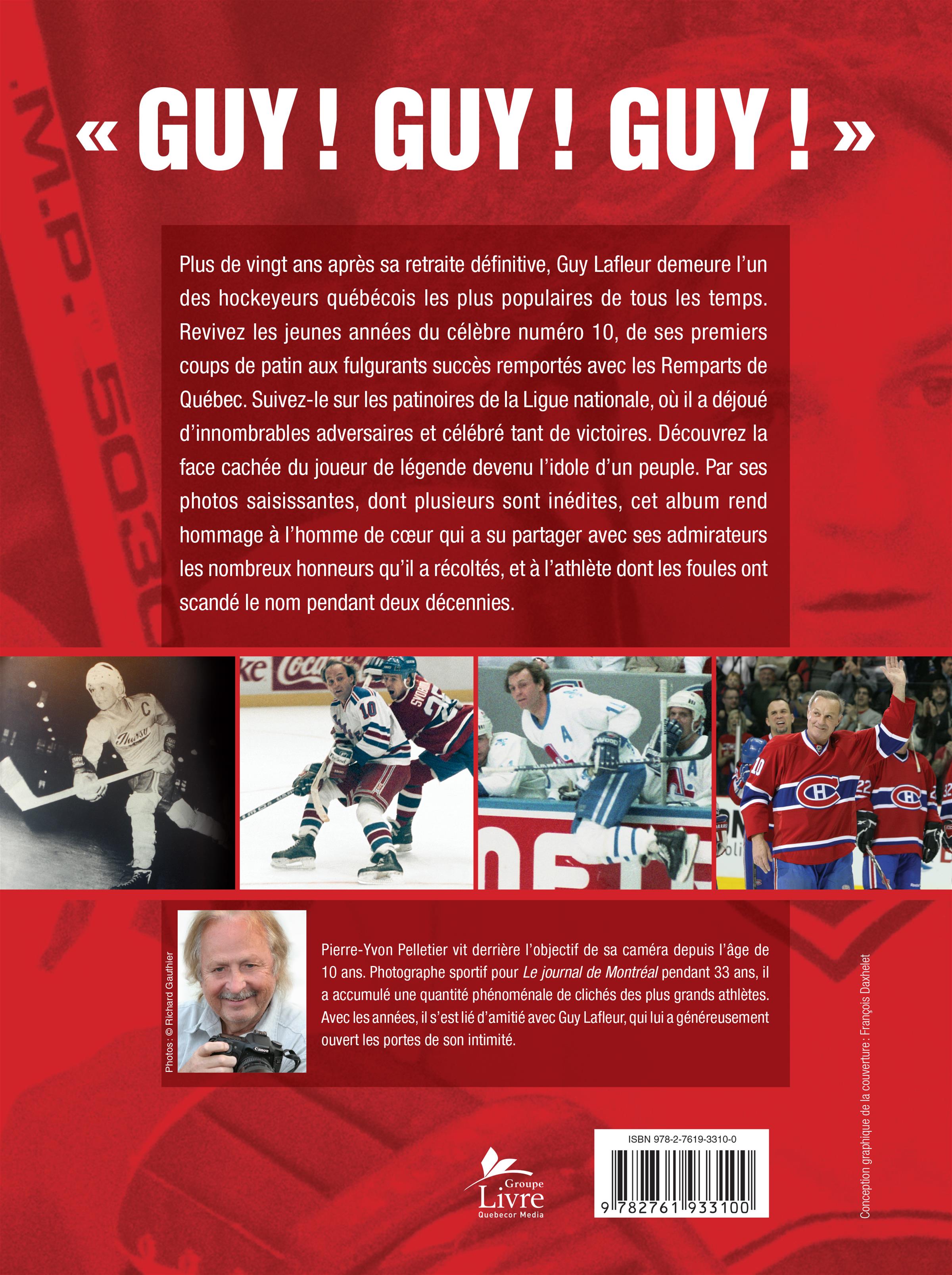 Couverture du livre de Guy Lafleur, la légende - papier format