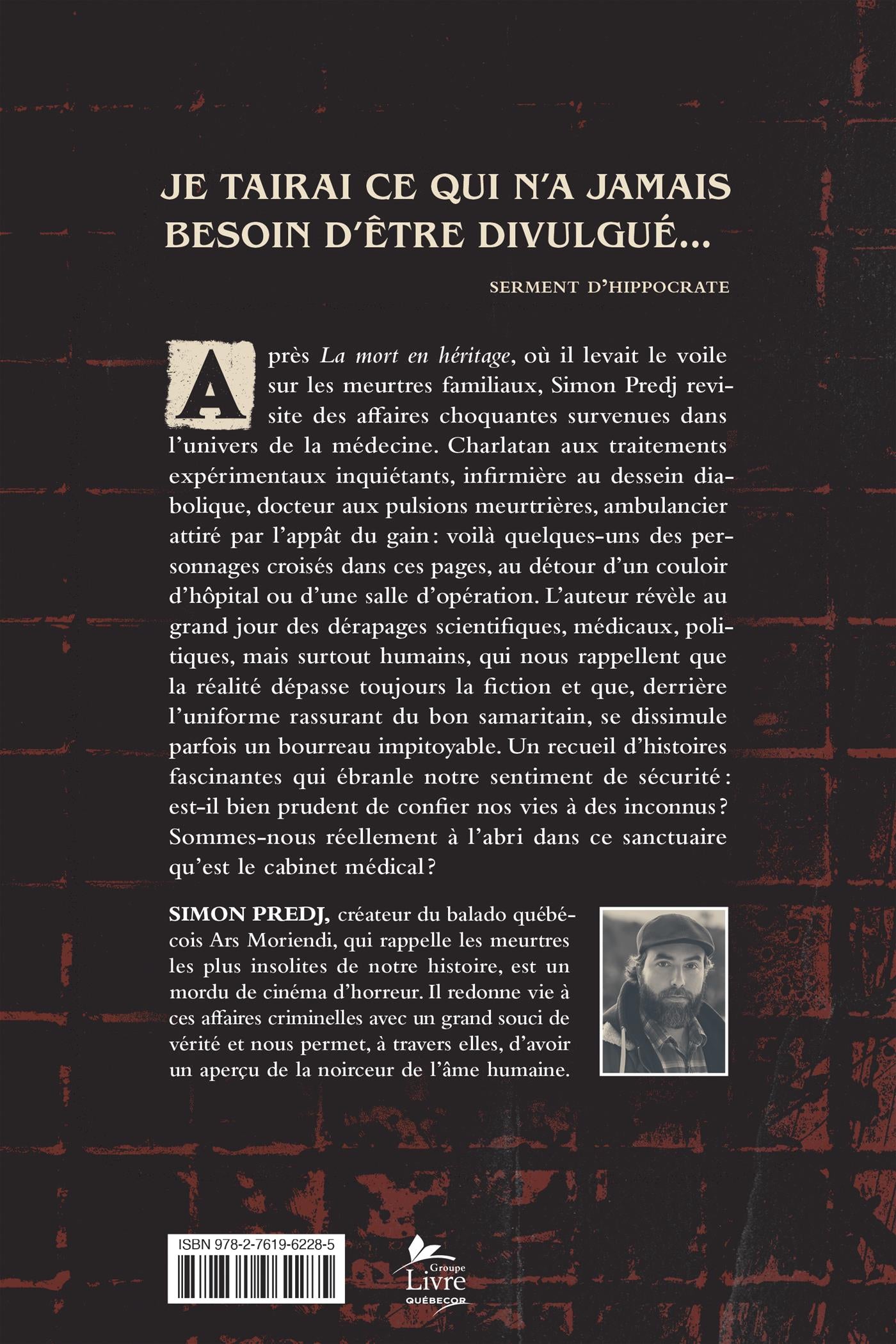 Couverture du livre de La mort sur ordonnance - papier format