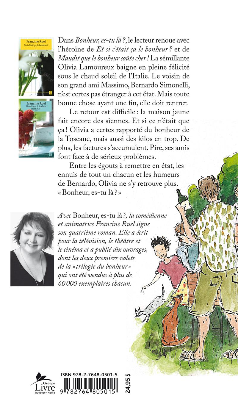 Couverture du livre de Bonheur, es-tu là ? - papier format