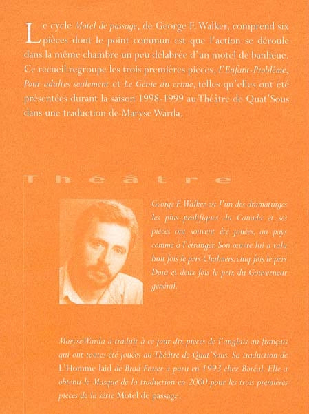Couverture du livre de Motel de passage - papier format