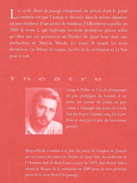 Couverture du livre de Motel de passage - papier format