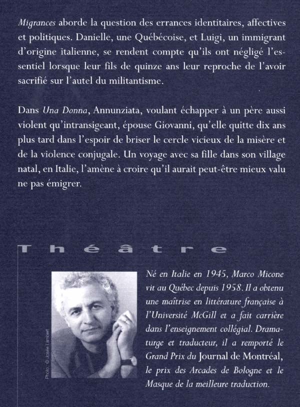 Couverture du livre de Migrances - papier format