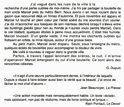 Couverture du livre de Mon oncle Marcel qui vague vague près du métro Berri - papier format