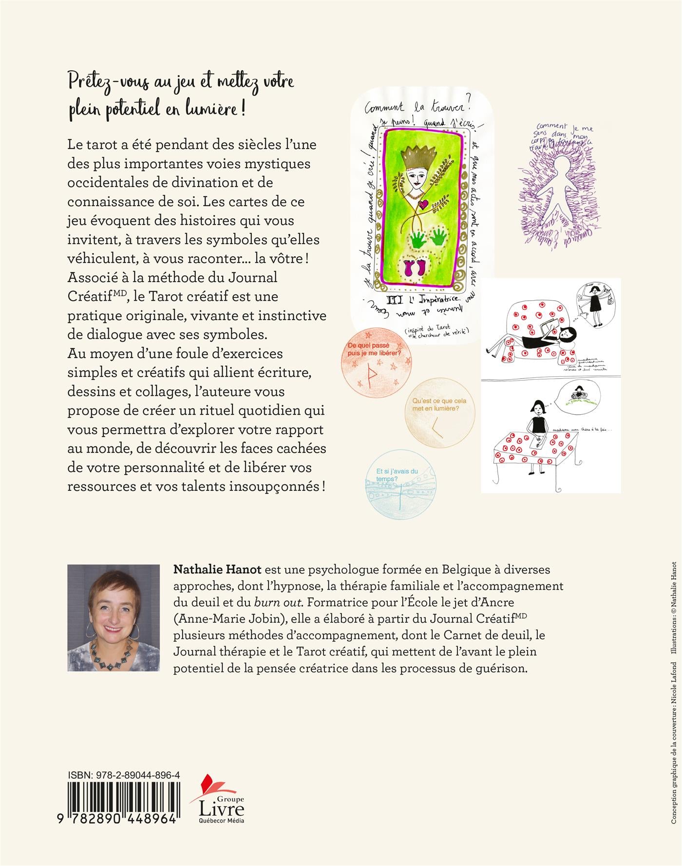 Couverture du livre de Le tarot créatif : libérez votre plein potentiel grâce à la symbolique du tarot - papier format