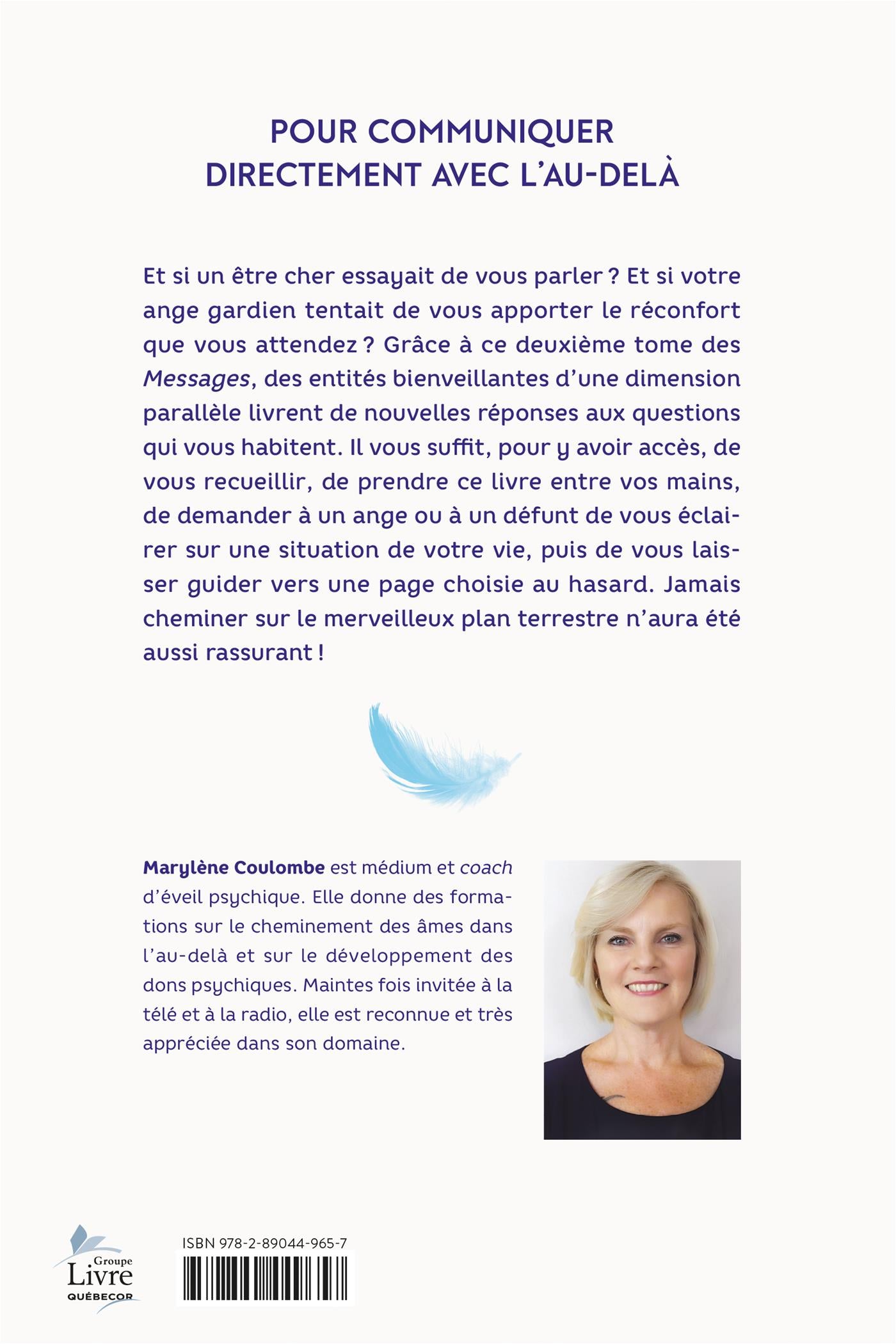 Couverture du livre de Messages de nos défunts et de nos anges gardiens - papier format