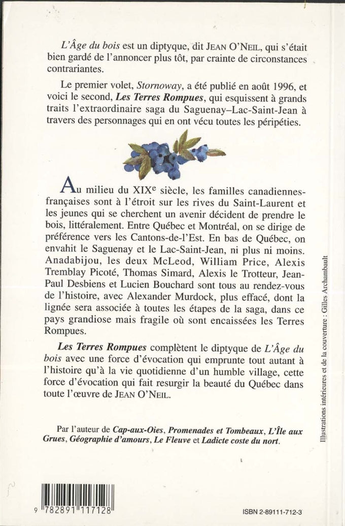 Couverture du livre de L'Âge du bois : les terres rompues - papier format