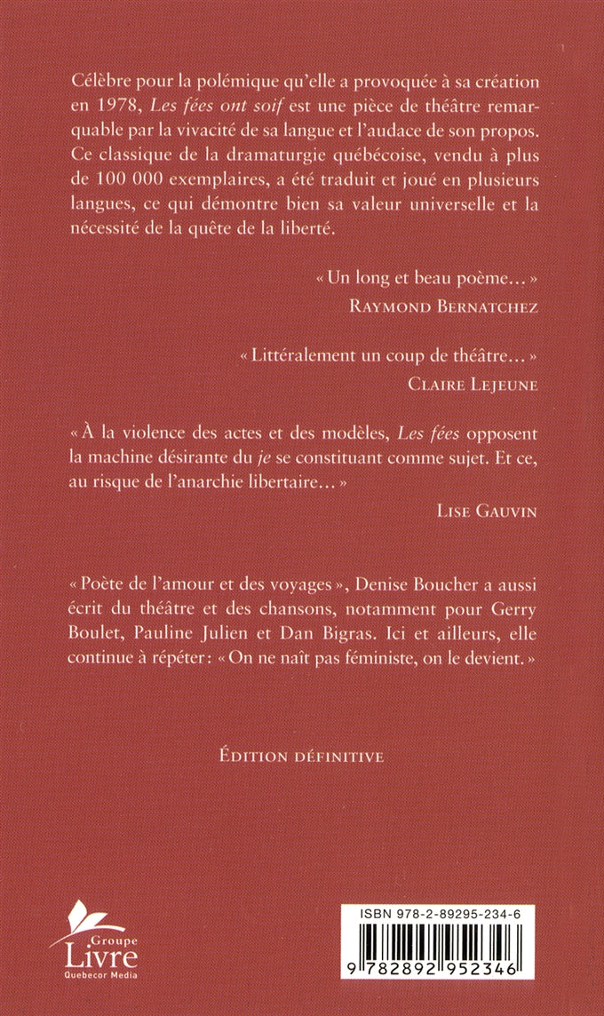 Couverture du livre de Les fées ont soif - papier format