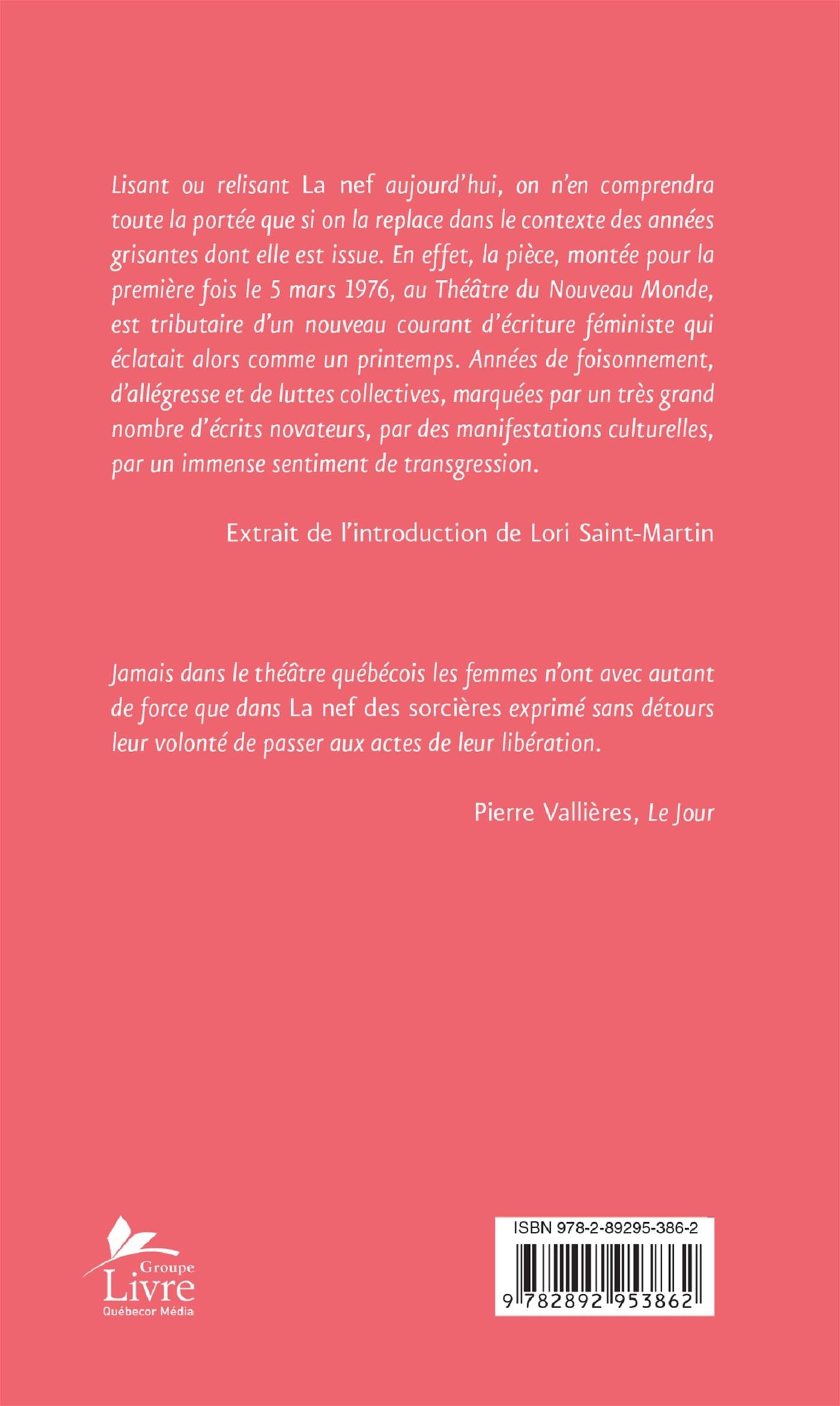 Couverture du livre de La nef des sorcières - papier format