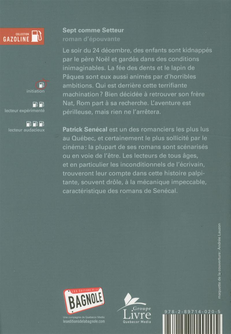 Couverture du livre de Sept comme Setteur - papier format