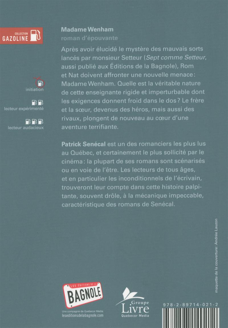 Couverture du livre de Madame Wenham - papier format