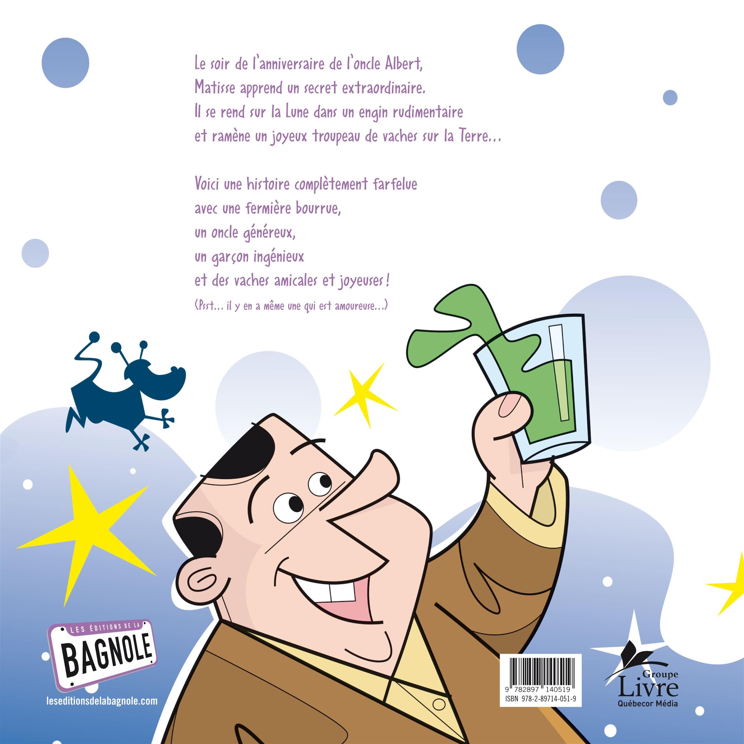Couverture du livre de L'incroyable aventure de Matisse et des vaches lunaires - papier format