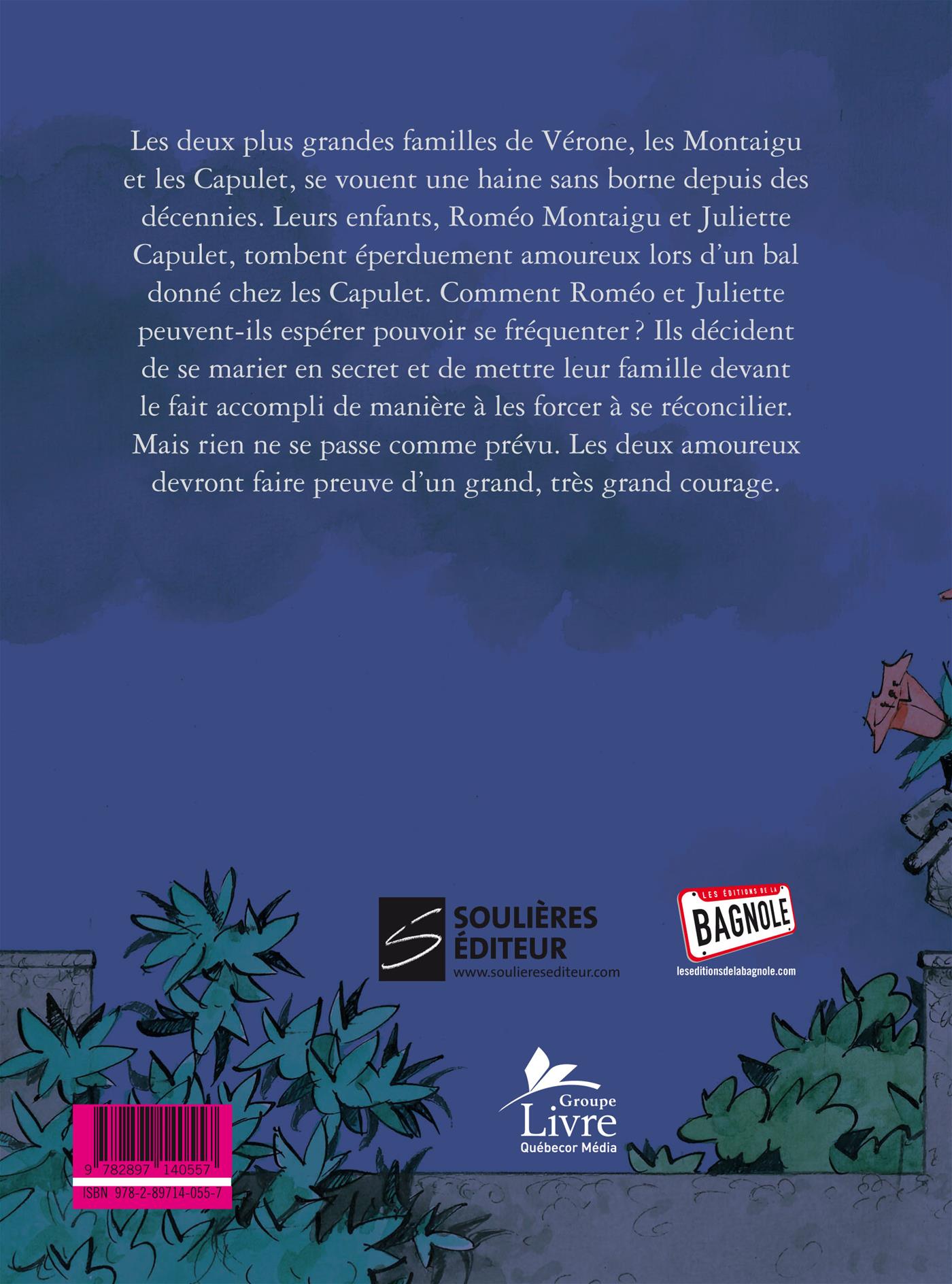 Couverture du livre de Roméo et Juliette - papier format